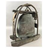 Antique Bronze Temple Elephant Bell Southeast Asia