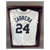 Framed & Signed Cabrera Jersey