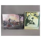 Vtg Art Print Of A Steam Locomotive & More