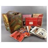 Vtg/Atq Music Books, Decoupaged Basket & More