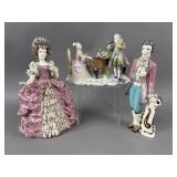 Porcelain Dresden Lace Figurines Collection