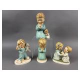 Vtg Ceramic Children Figurines By Goebel