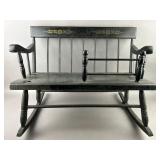 Rare Musical Rocking Childs Bench L.B. Ramsdell Co