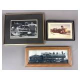 Vtg Framed "Empire State Express" & More