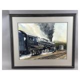 Framed/Signed Mike Pearsail Steam Locomotive Print