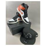 Air Jordan Menï¿½s Sz 11 & Signed SnapBack Lions Cap