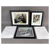 Signed & Framed Ernie Harwell Memorabilia