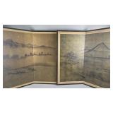 Asian Painted Silk Screens