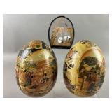 Japanese Royal Satsuma Eggs/Chinese Panda Diorama