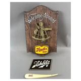 Vintage Strohs Beer Welcome Aboard Bar Sign & More