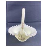 Hand Painted Fenton Basket