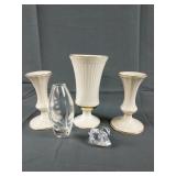 Lenox Vase, Candlestick Holders, Swarovski and