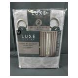 Pair of Luxe Living Soft Silver Blackout Curtains