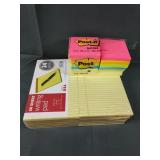 24 Junior Sized Writing Pads and 15 Post-its