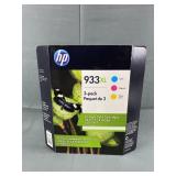 New 3pk 933XL Hp Ink Cartridges