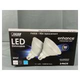 2pk LED Dimmable 90W Spot Light Bulbs