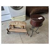 ROUND SIDE TABLE - FREE STANDING FIREPLACE