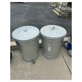 ALUMINUM TRASH BINS