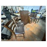 TABLE W/LEAF & 4 COUNTER HEIGHT CHAIRS