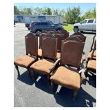 WOOD STRAIGHT BACK UPHOLSTERED CHAIRS