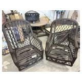 WICKER OUTDOOR SWIVEL CHAIRS