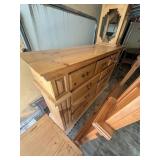 RUSTIC PINE DRESSER W/MIRROR