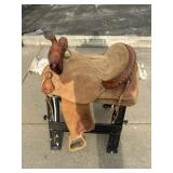 ROUGHOUT LEATHER SADDLE