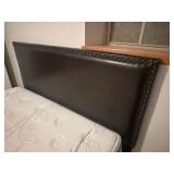 FULL SIZE BROWN LEATHER HEADBOARD