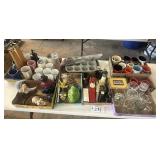 FIESTA CREAM & SUGER BOWL - GLASSES - AVON BOTTLES
