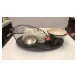 Tarnished Silver Serving Pieces and Vintage