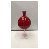 Ruby Glass Vase - 13.5 in. Tall