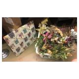 French Bulletin Board and Faux Flowers