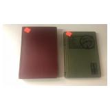 2 old hardback books.