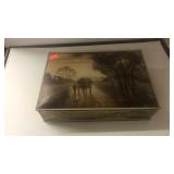 Vintage tin wi hinged lid.  Uneeda.