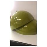 Lot of 2 MCM light covers.  Green.  12" diameter.