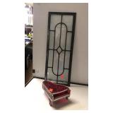 Red Glass Piano Music Box and Glass Decorative