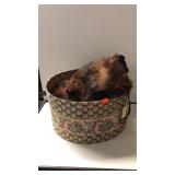 Fur Muff Handwarmer and Box Vintage