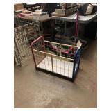 Metal Cage with Handles - Red, White, and Blue