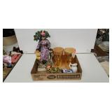 Flat of Decorative Glassware, etc