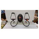 Rustic Candle Holder Wall Piece