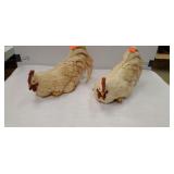 2 Resin Rooster Figures