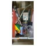 Misc Tote...Pictures,  Saw, Vases, Football