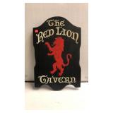 The Red Lion Tavern Wooden Sign