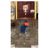 5 cnt of Pabst Blue Ribbon Beer Glasses Vintage