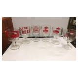 6 cnt of Assorted Beer Glasses Vintage