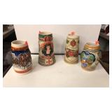 4 Assorted Collectible Beer Mugs