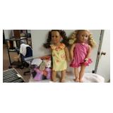 2- 18 Inch Dolls & Clothes
