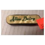 ALLEN DAIRY. Advertising Piece. Small Pocket