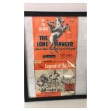 Framed 45 record jackets.  THE LONE RANGER &