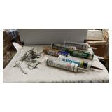 6 ct. Liquid Nails, Adhesive, etc, Metal Hooks